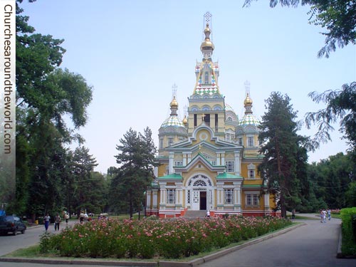 Orthodox Zenkov Cathedral in Panfilov Guardsmen Park, Almaty, Kazakhstan
